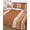 Orange, White, Orange, variant on Quilts Queen Size Bedding Set, Vintage Pale Yellow Striped Reversible Summer Quilt 3 Pieces, Farmhouse Modern Stripes Boho Lightweight Bedspreads Coverlets with 2 Pillow Shams for All Seasons