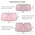 thumbnail image 5 of Soft Pink Car Windshield Sun Shade Foldable Car Front Window Visor Heat and UV Protection 53x23.5, 5 of 8