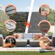 thumbnail image 4 of 72x47 pulgada freestanding metal privacy screen con stand - suitable para outdoor/indoor patio, lawn, garden, deck, y balcony, 4 of 7