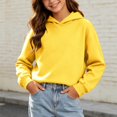 thumbnail image 2 of YOUYEDIAN Hoodies for Teen Girls Casual Fleece Hooded Sweatshirt Fall Winter Oversized Long Sleeve Hoodie, 2 of 5