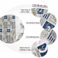thumbnail image 6 of Shower Curtain Bathroom Set Ocean Crab Fish Flower Slipper Waterproof Fabric Shower Curtains with Grommets&Hooks, Country Vintage Beach Theme Privacy Bath Curtain for Bathtub 60x72in, 6 of 9