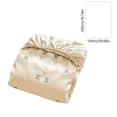 thumbnail image 4 of AuroraX Queen Fitted Sheets Sold Separately Deep Pocket , Beige Cooling Patterned Wrinkle Free Bow Double-layer Fitted Sheets Queen Size for Women, 4 of 6