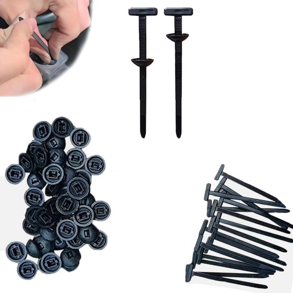 Nylon Universal Cable Ties – Heavy-Duty Self-Locking Zipper Tie Bracket with Pin and Button Design, Plastic Cable Tie Tool Fastener Body, UV-Resistant Zipper for Daily Automotive Automatic Fixing