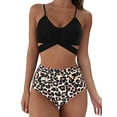 thumbnail image 1 of Kiapeise Women Wrap Bikini Set Push Up High Waisted 2 Piece Swimsuits Criss Cross High Waisted String Bathing Suits, 1 of 7