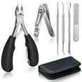 thumbnail image 1 of Cortaúñas para uñas gruesas y uñas encarnadas para personas mayores: cortaúñas de acero inoxidable con agarre suave y lima de uñas, 1 of 5