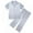 Gray, variant on Little Girl Imitate Silk Pajamas Set,Short Sleeve Tops+Short Pants Sleepwear Suit,5-14Y