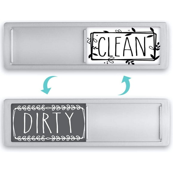 Kitchen Organizer: Attractive Design Dishwasher Magnet Clean Dirty Sign, Water-Resistant Surface Non-Scratch Magnet for Dishwasher and Refrigerator