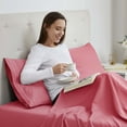 thumbnail image 6 of Nestl Pillow Cases, 1800 Series Luxury Soft Microfiber Queen/Standard Pillow Cases Set of 2 (20"x30"), Breathable & Easy Care Pillow Covers, Coral Pink, 6 of 6