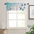thumbnail image 3 of Blue Butterfly Coastal Valances for Windows Farmhouse Kitchen Curtains Valances Rod Pocket Valance Curtains for Kitchen Windows Summer Beach Ocean Nautical Window Valances for Bathroom 54"x18", 3 of 6