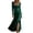 Dark Green, variant on Women Casual Dress for Western Style Casual Dress With Button Front And Long Sleeves Smocked Waist Flowy Maxi Dress For Daily Wear Navy XXL