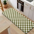 thumbnail image 5 of Olive Green and White Checkerboard Pattern Kitchen Rug Mat,Kitchen Runner Rugs Non Skid Washable,Decorative Kitchen Floor Mats for Kitchen,Sink,Laundry,17"x47.2", 5 of 7