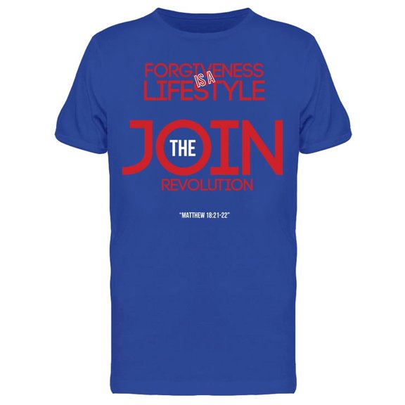 Forgiveness Lifestyle Bible T-Shirt Men -Image by Shutterstock, Male x-Large