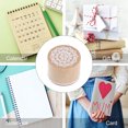 thumbnail image 4 of EeaseCA 6pcs Retro Wooden Round Seals Decorative Scrapbook Stamps (Random Style), 4 of 7