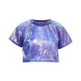 thumbnail image 1 of Timegard Vêtements pour Bébé Fille T-Shirts Courts Scintillants Manches Courtes Col Rond Haut Confortable Mode, 1 of 3