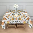 thumbnail image 3 of Mixed Fruits Leaves White Pattern Square Tablecloth,Waterproof Square Table Cover,Wipeable Spillproof Washable Table Cover for Home Kitchen Party Decor 42"X42"(107x107cm), 3 of 6