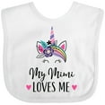 thumbnail image 3 of Inktastic My Mimi Loves Me Girl Unicorn Girls Baby Bib, 3 of 4