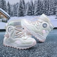 thumbnail image 7 of DMDUOU Boys Girls Winter Snow Boots Teen Lace Up Non-Slip Outdoor Warm Fleece Boots Soft Cozy Hiking Walking Shoes Beige 36, 7 of 7