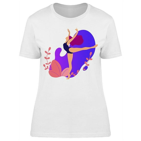 Ballet Ballerina Cartoon T-Shirt Women -Image by Shutterstock, Female XX-Large