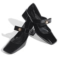 thumbnail image 7 of RONILURN Womens Mary Jane Shoes Pumps Low Heels Closed Squera Toe Chunky Comfortable Dress Shoes Bow Tie Wedding Bride, 7 of 7