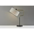 thumbnail image 5 of Adesso® Jacob Swing-Arm Table Lamp, 25-1/2"H, Off-White Shade / Black/Antique Brass Base, 5 of 8