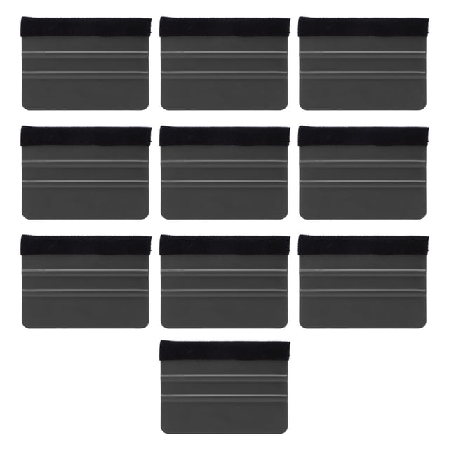 10 Unids Raspador de Vinilo Del Coche Resistente A Los Arañazos Profesional Vinilo Fieltro Escobilla de Goma para la Película de Vinilo Embalaje Reparación Electrónica Negro