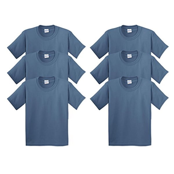 Gildan Men's Heavy Cotton T-Shirt - 5000 (Pack Of 6)