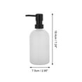 thumbnail image 4 of Unique Bargains 1 Pc Durable Cylinder Frosted Soap Dispenser 13.53oz White Black, 4 of 6