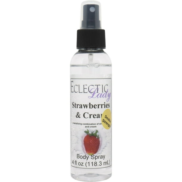 Strawberries and Cream Body Spray, Eclectic Lady, Hydrating Mist, Unisex (Double Strength), 4 oz