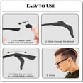 thumbnail image 3 of LQQBOX Eyeglass Ear Grips - 20 Pairs Glasses Anti-Slip, Comfortable Silicone Elastic Eyeglasses Temple Tips Sleeve Retainer, Prevent Eyewear Sunglasses Spectacles Glasses Slipping (Black), 3 of 7