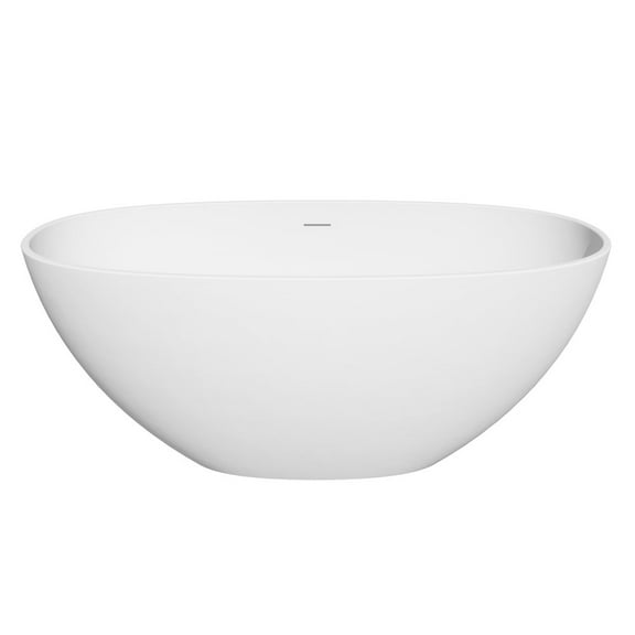 Altair 55" x 30" Solid Surface Soaking Bathtub and Integrated Overflow