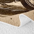 thumbnail image 5 of Manfei Retro Motocross Twin Quilt Set,Speed Games Twin Coverlet Set,Brown,2pcs, 5 of 7