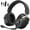 Black, variant on Breynko Wireless Gaming Headset,2.4GHz for PS5/PS4/PC/Switch,3.5mm Wired for Xbox,Bluetooth 5.3 Headphones with Flip-to-Mute Mic,7.1 Surround, RGB Light, Steel Frame,White