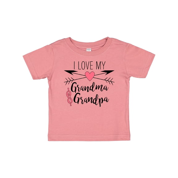 Inktastic I Love My Grandma and Grandpa Heart and Arrows Boys or Girls Baby T-Shirt