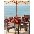 thumbnail image 2 of Outdoor Tablecloth with Umbrella Hole and Zipper, Red Christmas Square Table Cloth 54x54 Inch Waterproof Tablecloth, Xmas Tree Balls Snowman Gingerbread Picnic Table Cover for Patio Camping, 2 of 7