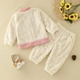 thumbnail image 4 of Youmylove Two Piece Girls Outfits Toddler Girls Winter Long Sleeve Strawberries Prints Tops Pants 2Pcs Outfits Clothes Set For Babys Clothes Pink White, 4 of 7