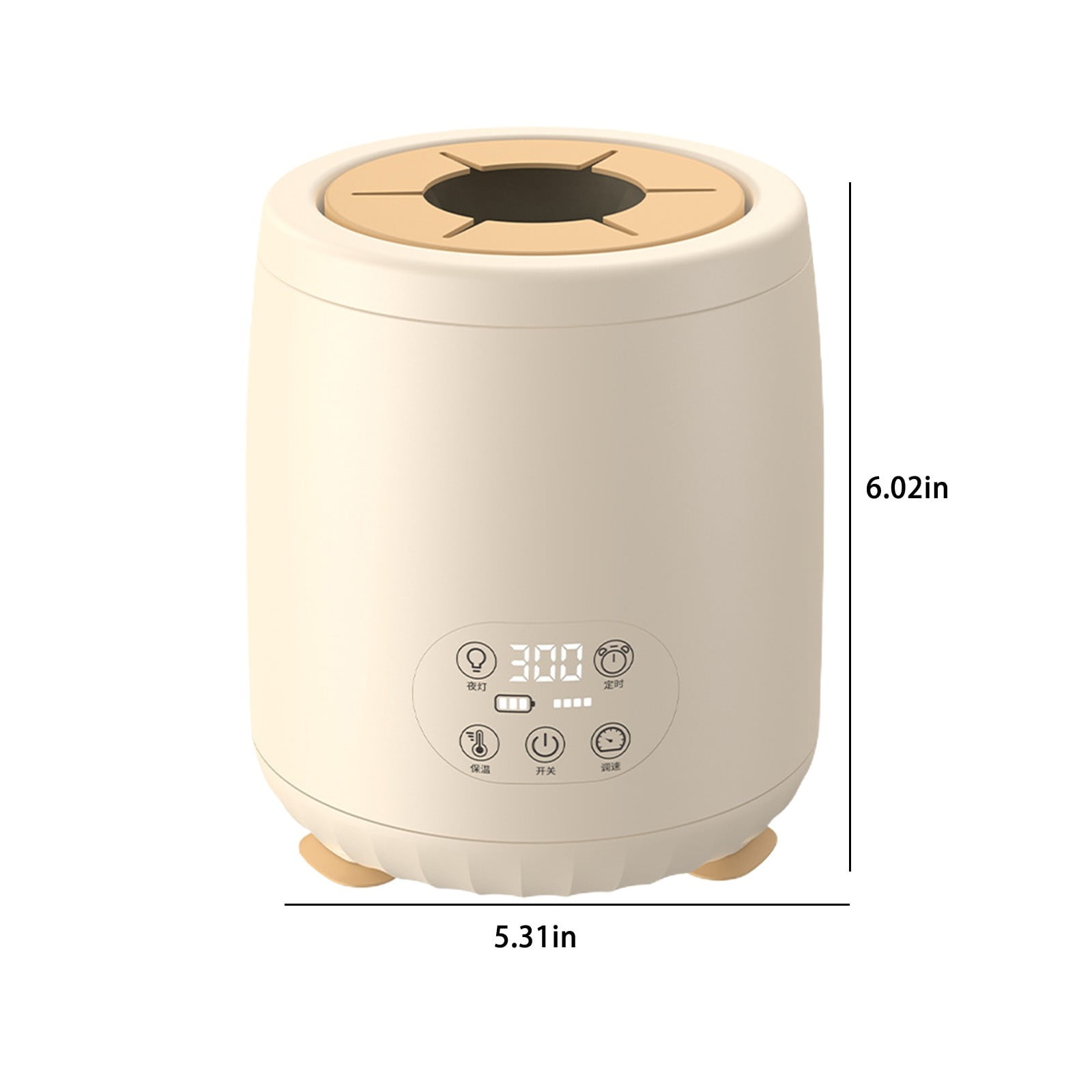 SPOORYYO Electric Bottle Shaker Without Bubbles, Bottle Mixer with 4 Shaking Modes, Constant Temperature Milk Warm Keeping, Bottle Shaker with Night Light, USB Charging Milk Bottle Shaker, Beige