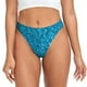 thumbnail image 1 of Balery Blue Glitter Tangas de Algodón para Mujer con Estampado – Ropa Interior Sexy, Transpirable, G-string-Small, 1 of 1