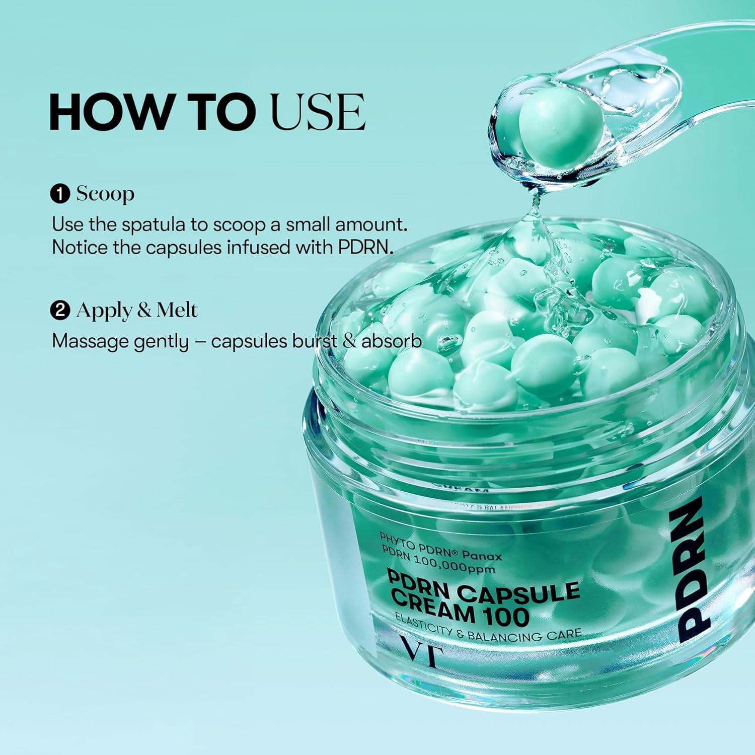 VT COSMETICS PDRN Capsule Cream 100, Hydrating Face Moisturizer with 100,000ppm PDRN, Hyaluronic Acid, 9 Peptides, Firming & Plumping Nourishing Cream, Korean Skin Care (1.69 fl. oz.)