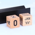 thumbnail image 2 of Desktop Calendar Desk Calendar Cube Calendar Creative Calendar Desk Ornament Block Calendar Desk Wood Calendar, 2 of 6