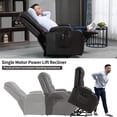thumbnail image 2 of Sesslife Lift Recliner Chair for Adults, Electric Power Lift Recliners with Heat and Massage, Reclining Mechanism Electric Recliner with USB Port, Cup Holders, for Living Room Home, Dark Brown, 2 of 7