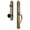 Gold, variant on Grandeur Arc Single Cylinder Handleset with S Grip and Coventry Knob