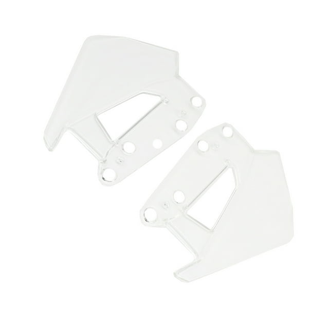 relayinert 2x Motorcycle Windshield Side Wind Deflector Spoiler Durable Transparent