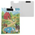thumbnail image 2 of Iauyy Foldable Binder Clipboard, Waterproof & Scratch-Resistant, Dual Metal Clips, Holds 80 Sheets, 1 Pack,A Vibrant Farm, 2 of 8