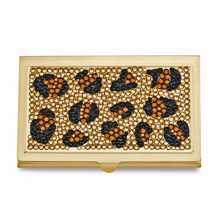 - Leopard Swarovski Crystal Business Card Case