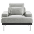 thumbnail image 5 of Armchair Accent Chair, Light Grey Gray, Fabric, Living Kitchen Cafe Bistro Hospitality Restaurant, Modern Contemporary HB34547, 5 of 8