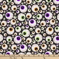 thumbnail image 2 of David Textiles 21" x 18" Cotton Eyeballs Precut Fabric, Black, 2 of 2