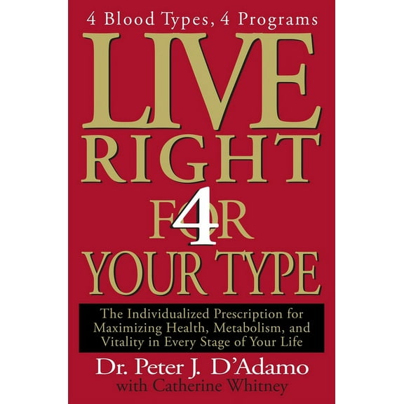 Eat Right 4 Your Type Live Right 4 Your Type: The Individualized Prescription for Maximizing Health, Metabolism, and Vitality in Every Stage o, (Hardcover)