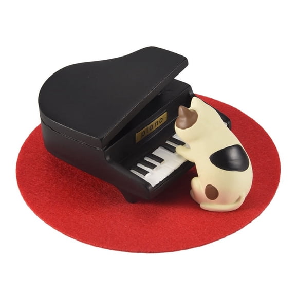 Cute Piano Cats Figurines - Tiny Cats Statue for Desk Decor
