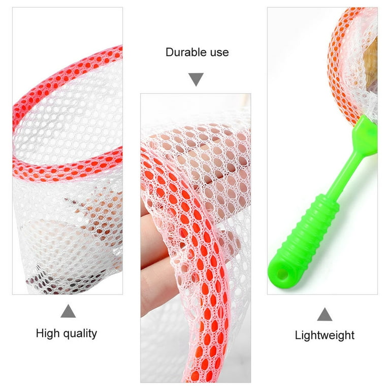 FRCOLOR 10 Pcs Portable Children Fishing Nets Outdoor Catching Fish Toy  Fish Catcher Net