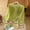 Green, variant on Womens Tops Chinese Style Retro Linen Cheongsam Top Summer Tops for Women